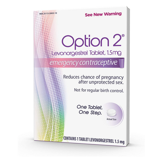 Option 2 Levonorgestrel Tablet, 1.5 mg - Emergency Contraception Morning After Pill (Price in Manila Philippines)